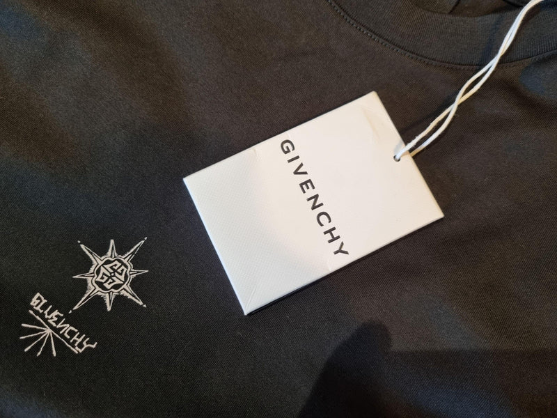 Black cotton jersey tiny logo T-shirt