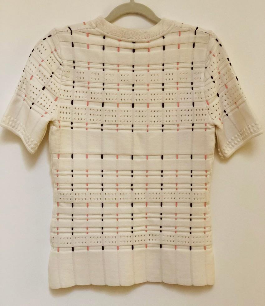 Yigal Azrouel cream knit top