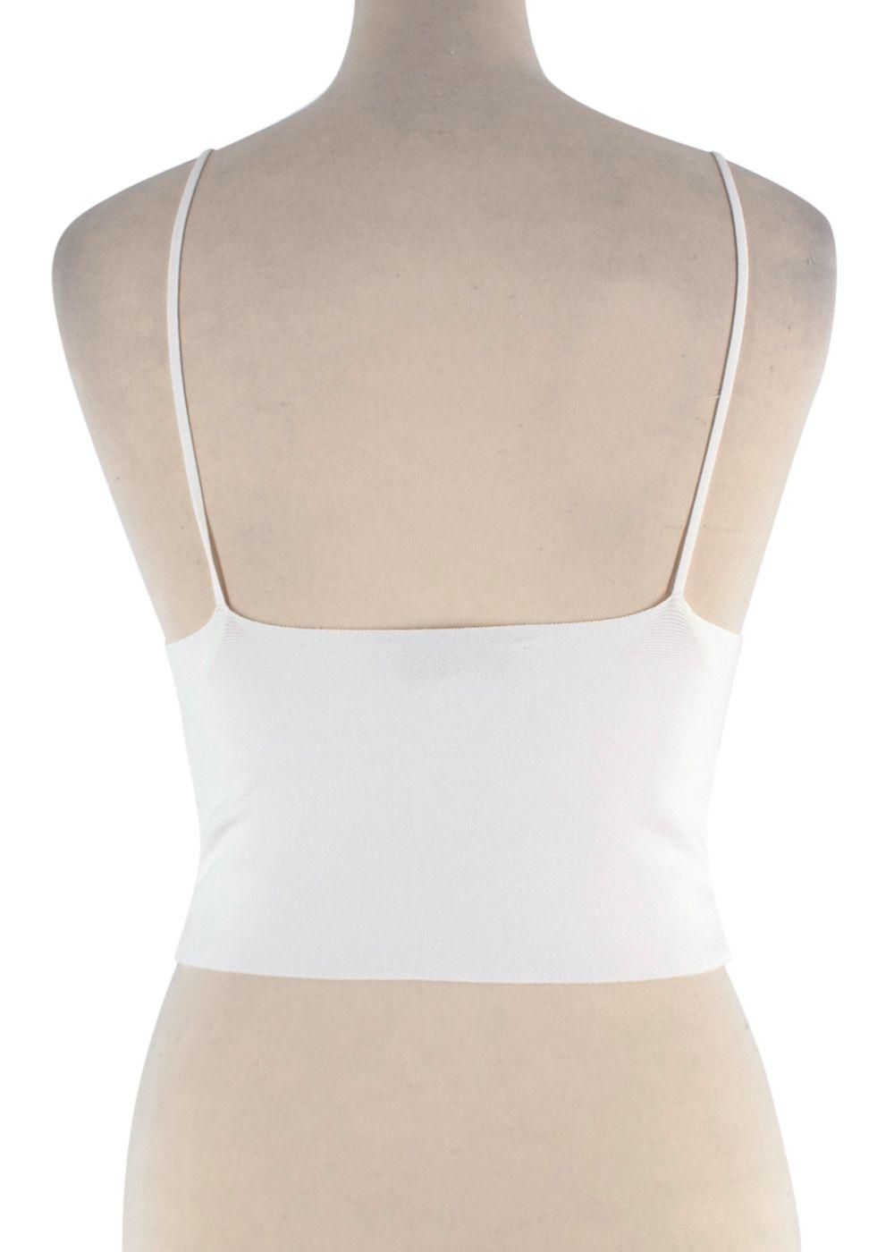 Valentino Fine Knit White Strappy Vest