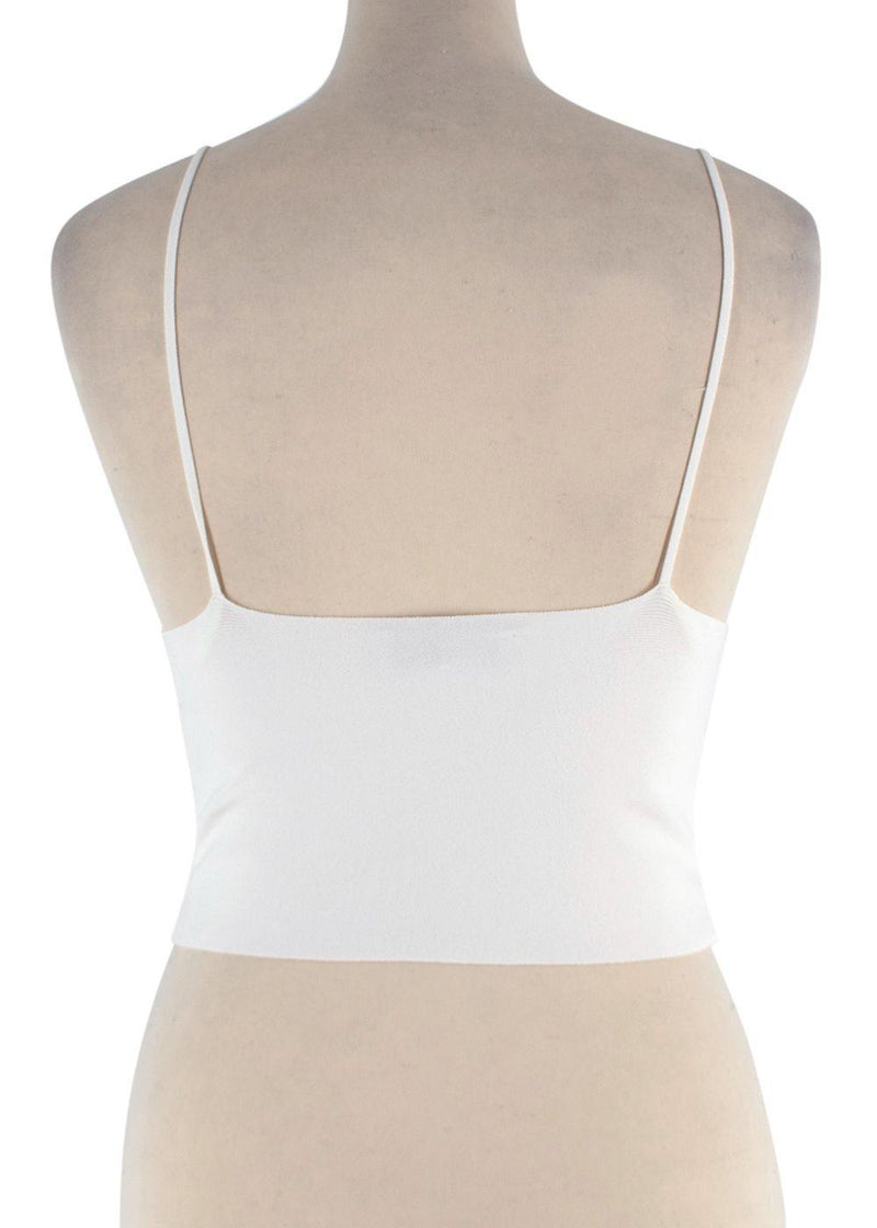 Valentino Fine Knit White Strappy Vest