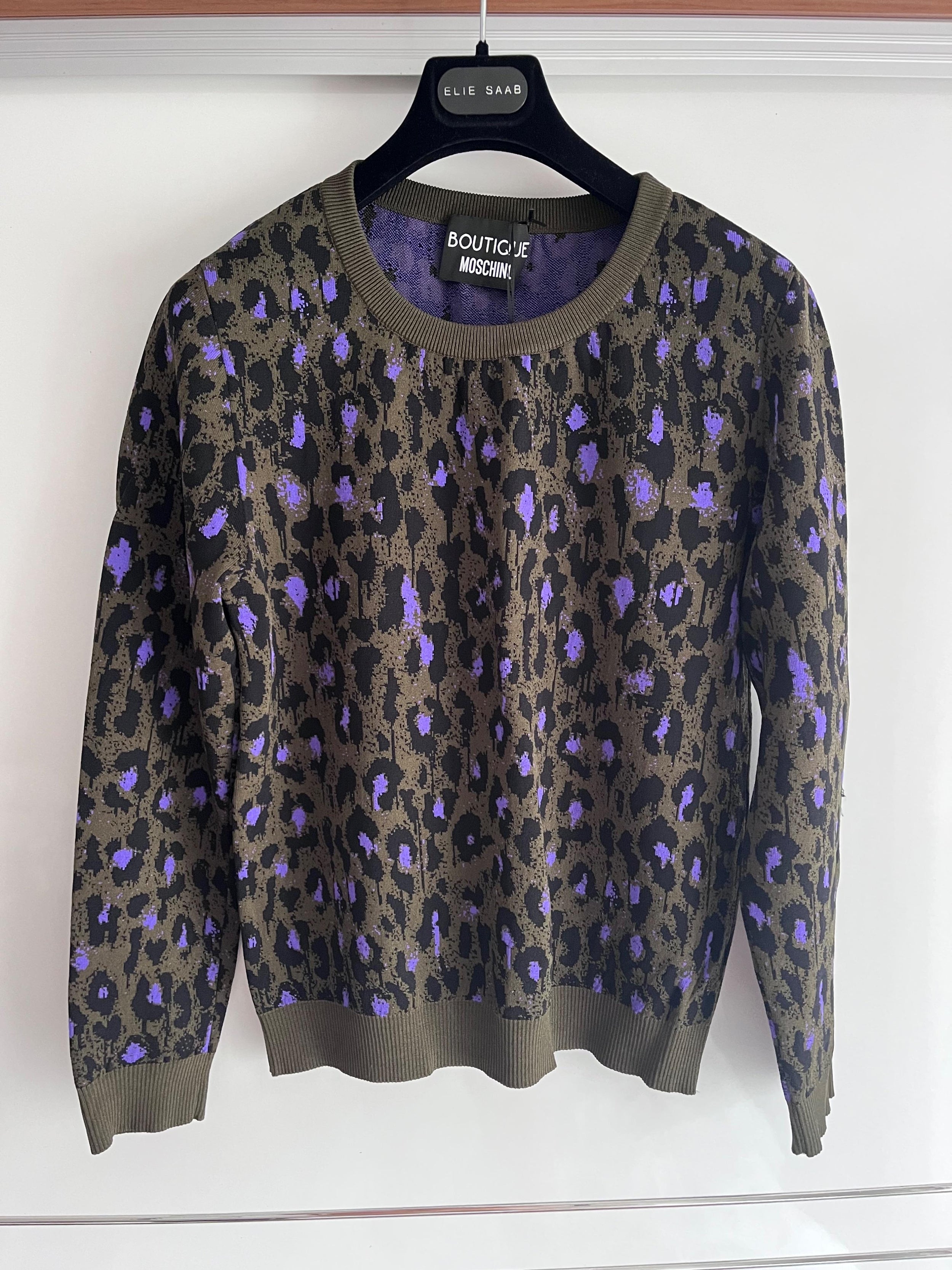 Leopard Print Knitted Top