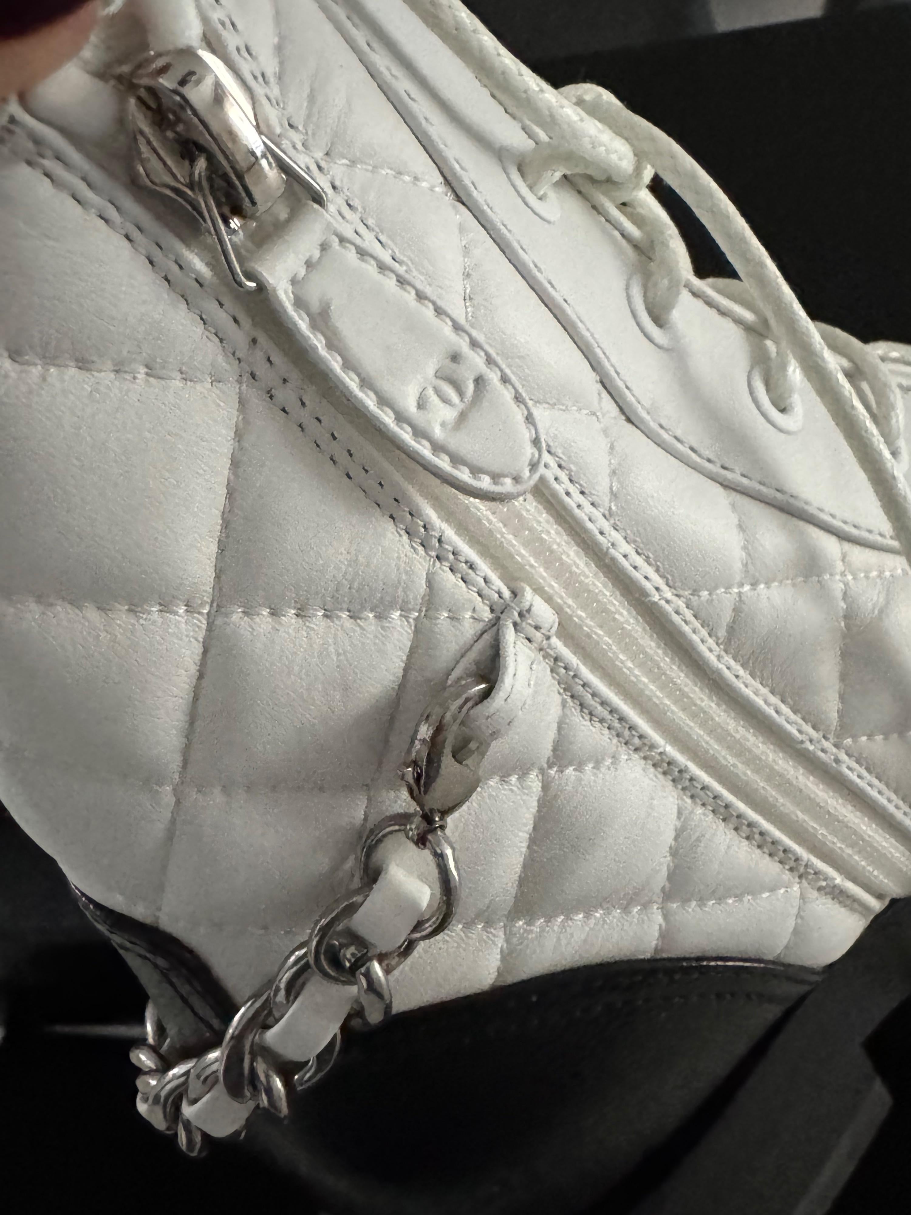 Chanel Quilted Leather Lace Up Boots