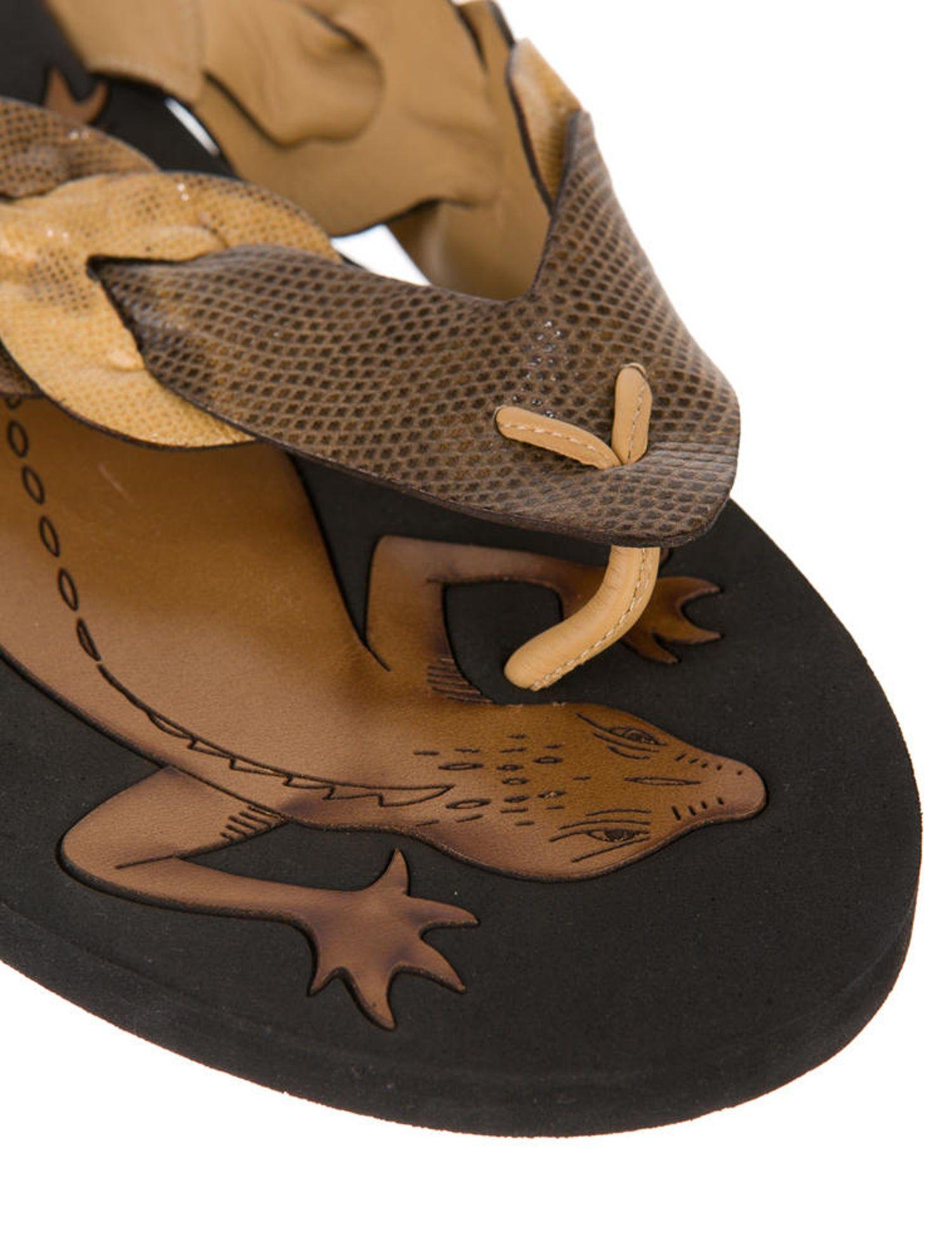 Karung Snakeskin Thong Sandals