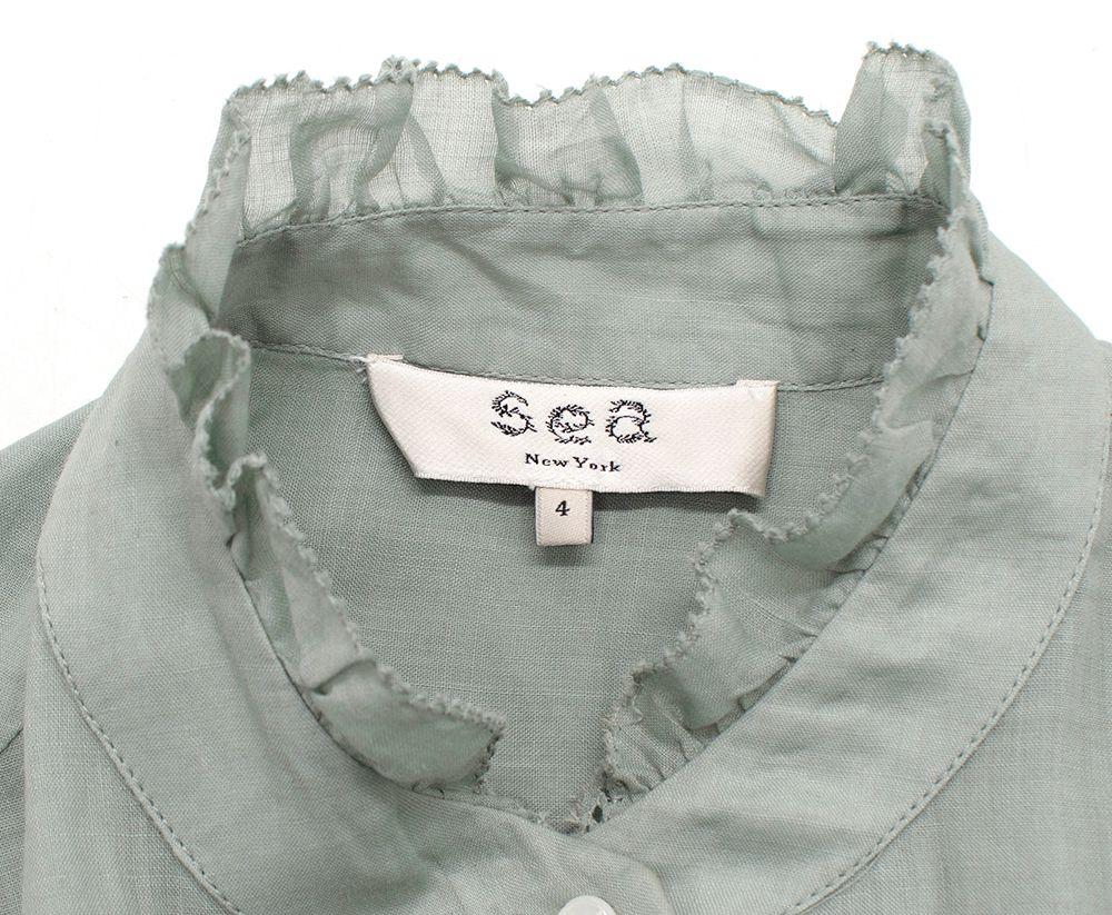 Sea New York Ruffled Sage Green Midi Dress