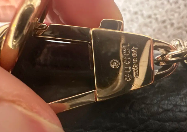 Gucci Black Leather Interlocking  Crossbody Bag