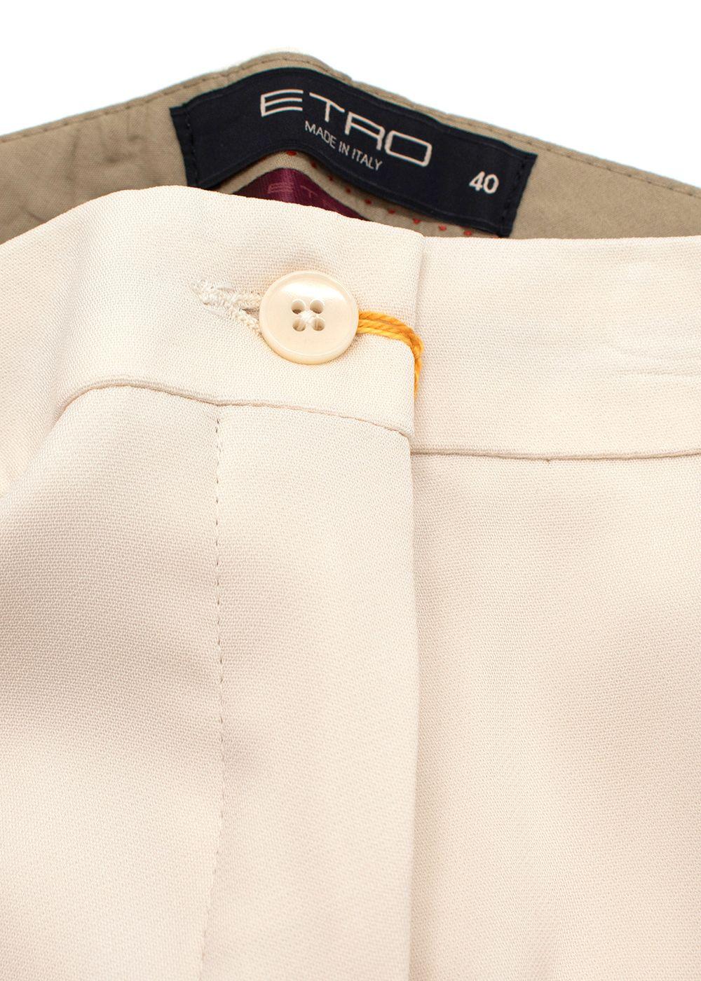 Etro Cream Tailored Trousers
