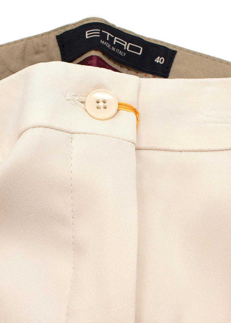 Etro Cream Tailored Trousers