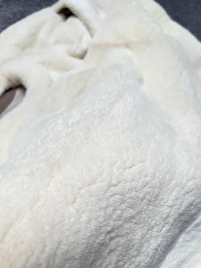 Loro Piana Cream Nylon & Shaved Mink Gilet