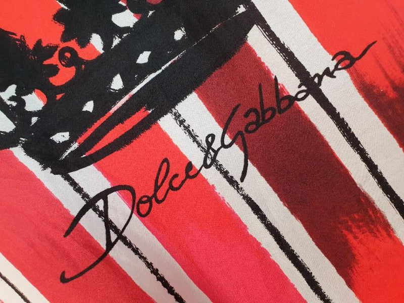 Dolce & Gabbana Red Paintbrush Print T-Shirt