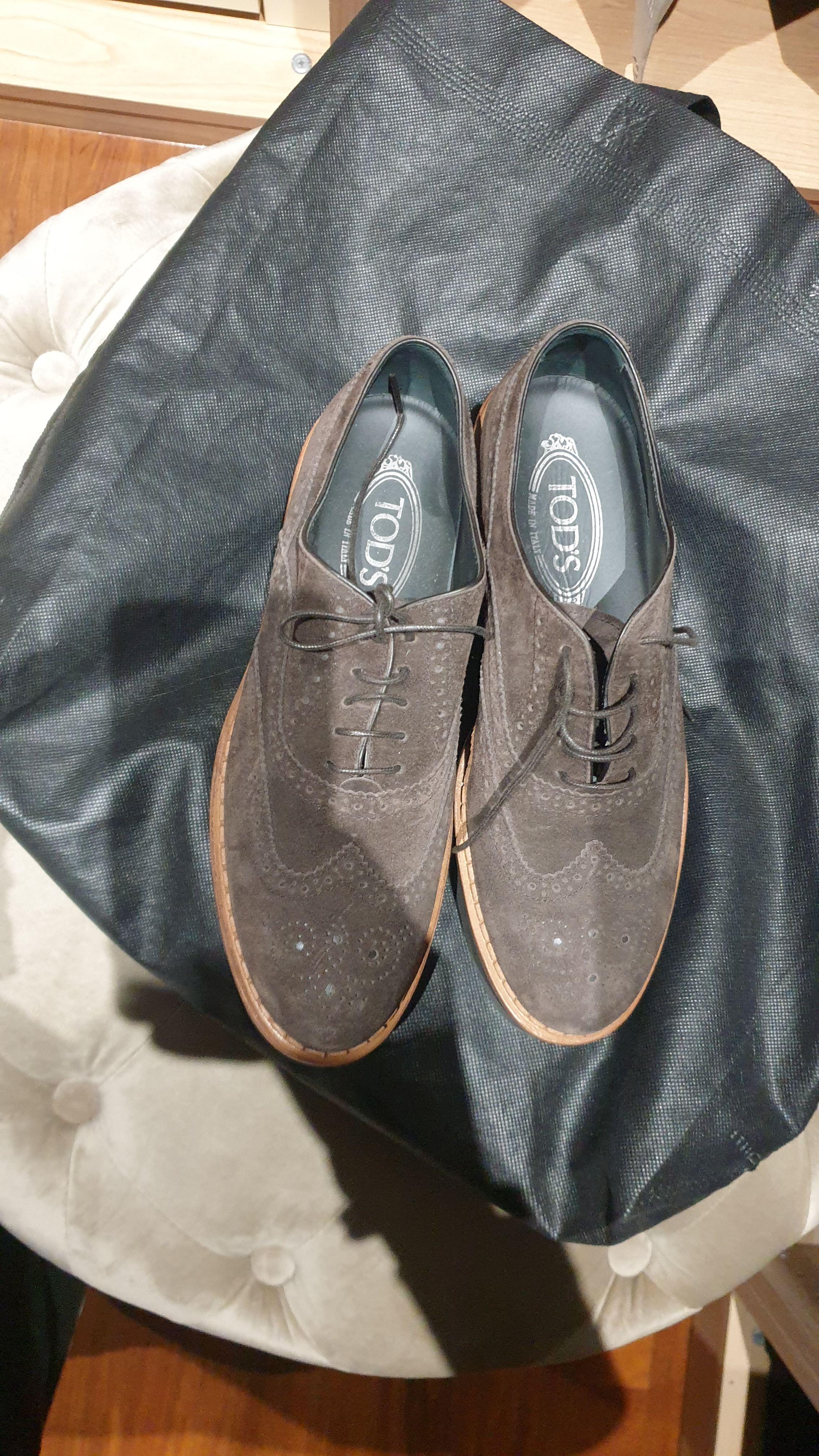 Brown Suede Platform Brogues