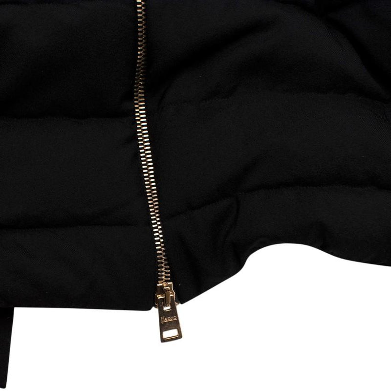Herno Black Twill Padded Quilted Jacket