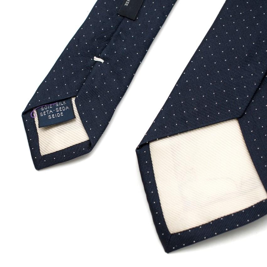 Breuer Silk Navy Polka Dot Tie