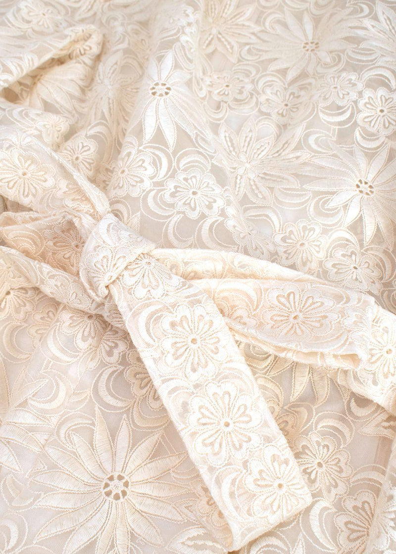 Ivory Floral Embroidered Playsuit