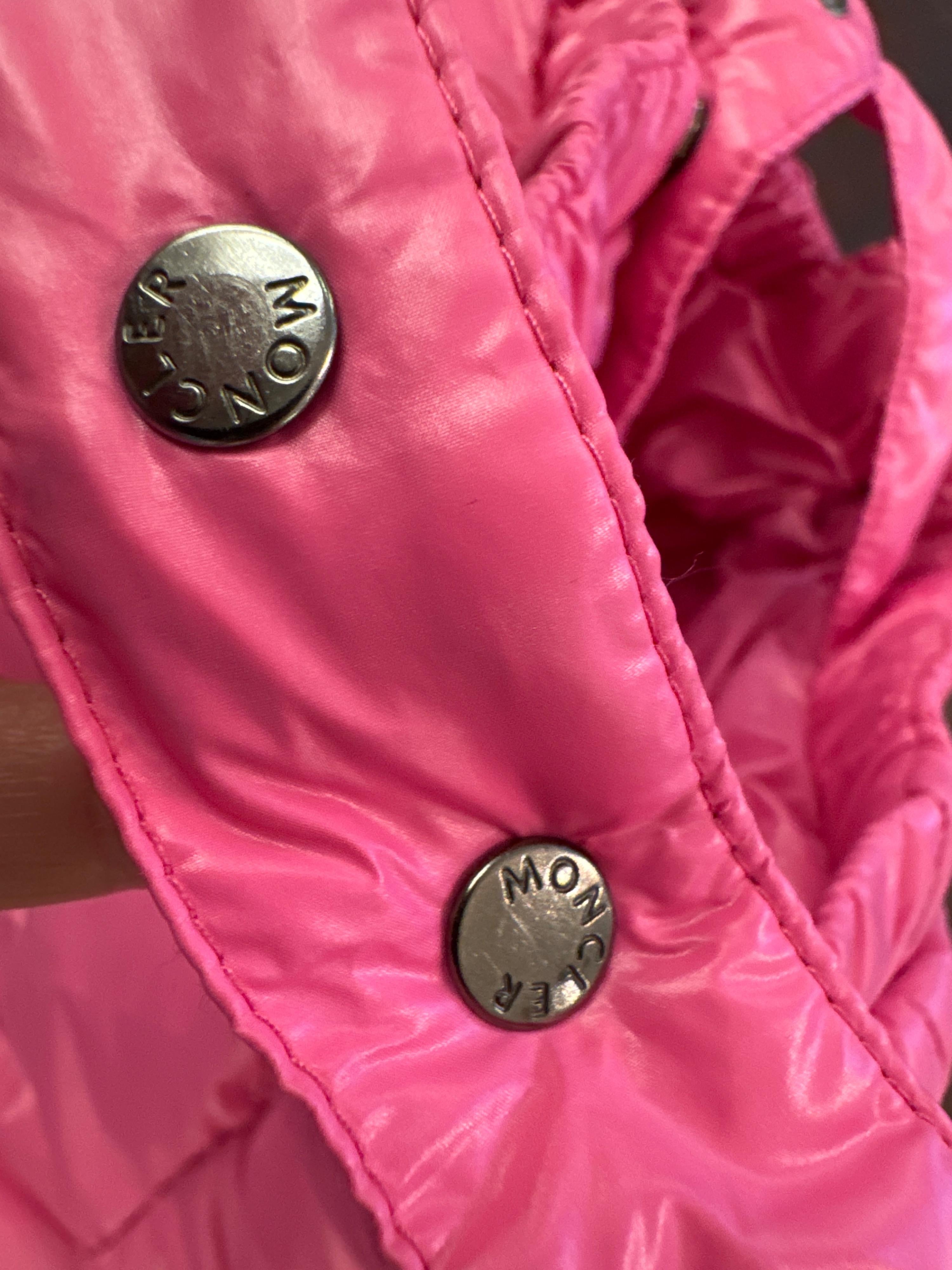 Moncler Kids Pink Ski Salopette Trousers