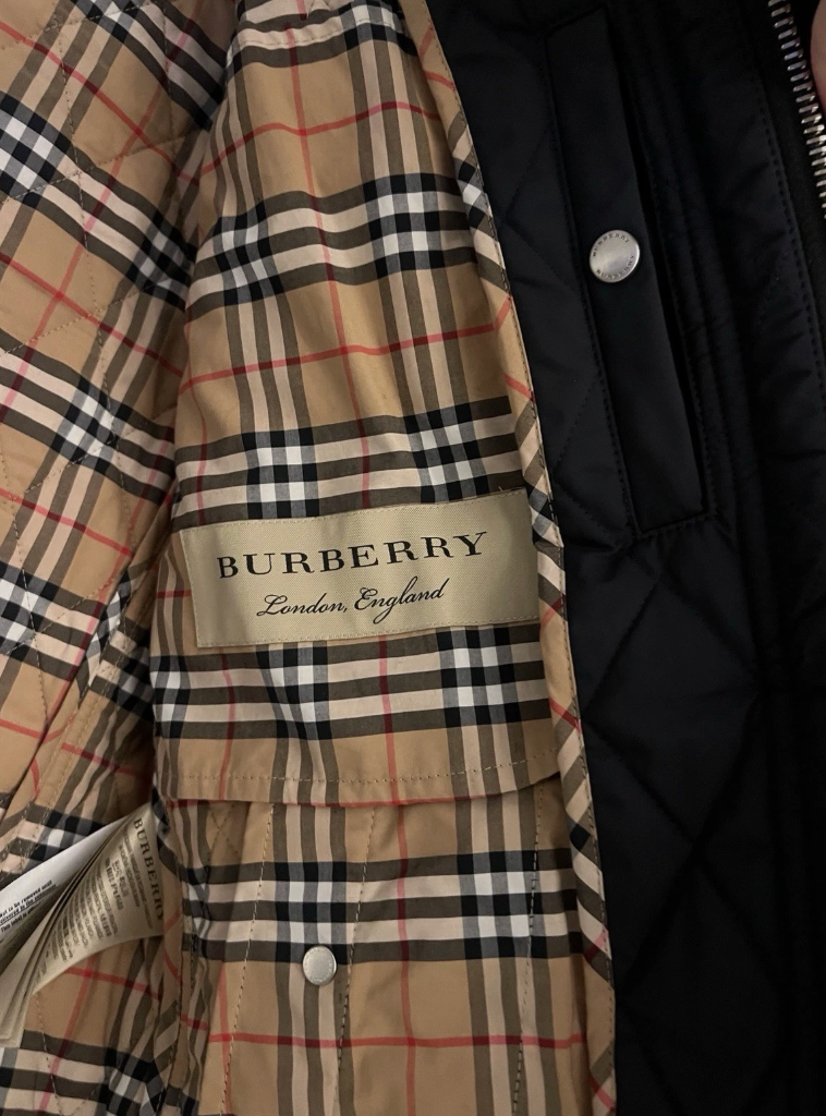 Burberry Navy Blue Quilted Jacket