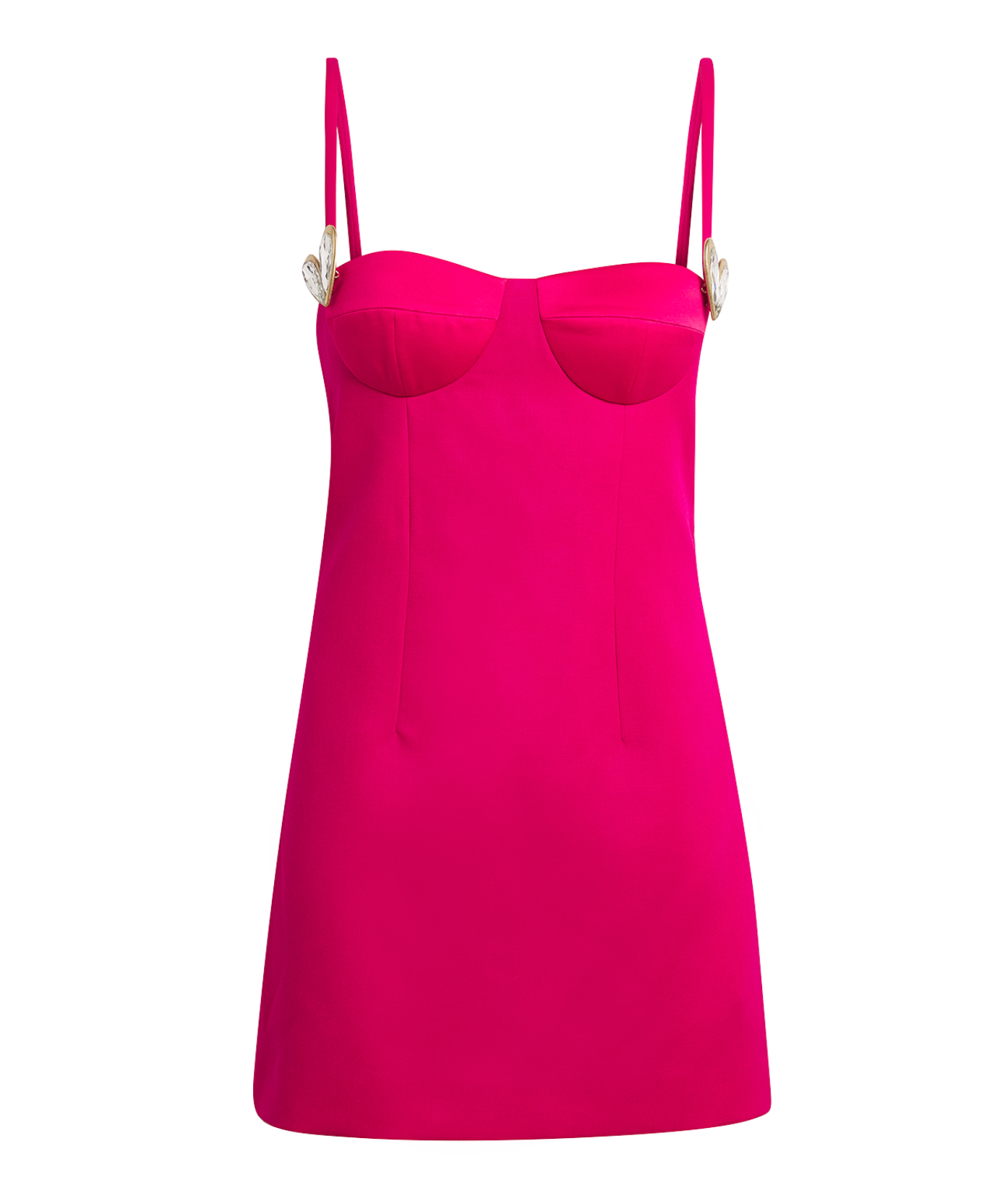 Area Heart-Motif Twill Mini Dress