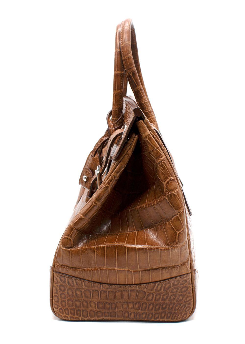 Ralph Lauren Ricky 33 Caiman Crocodile Bag