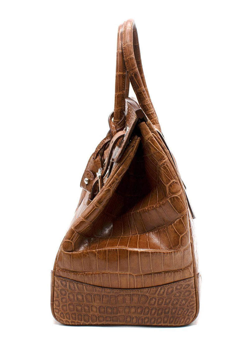 Ralph Lauren Ricky 33 Caiman Crocodile Bag