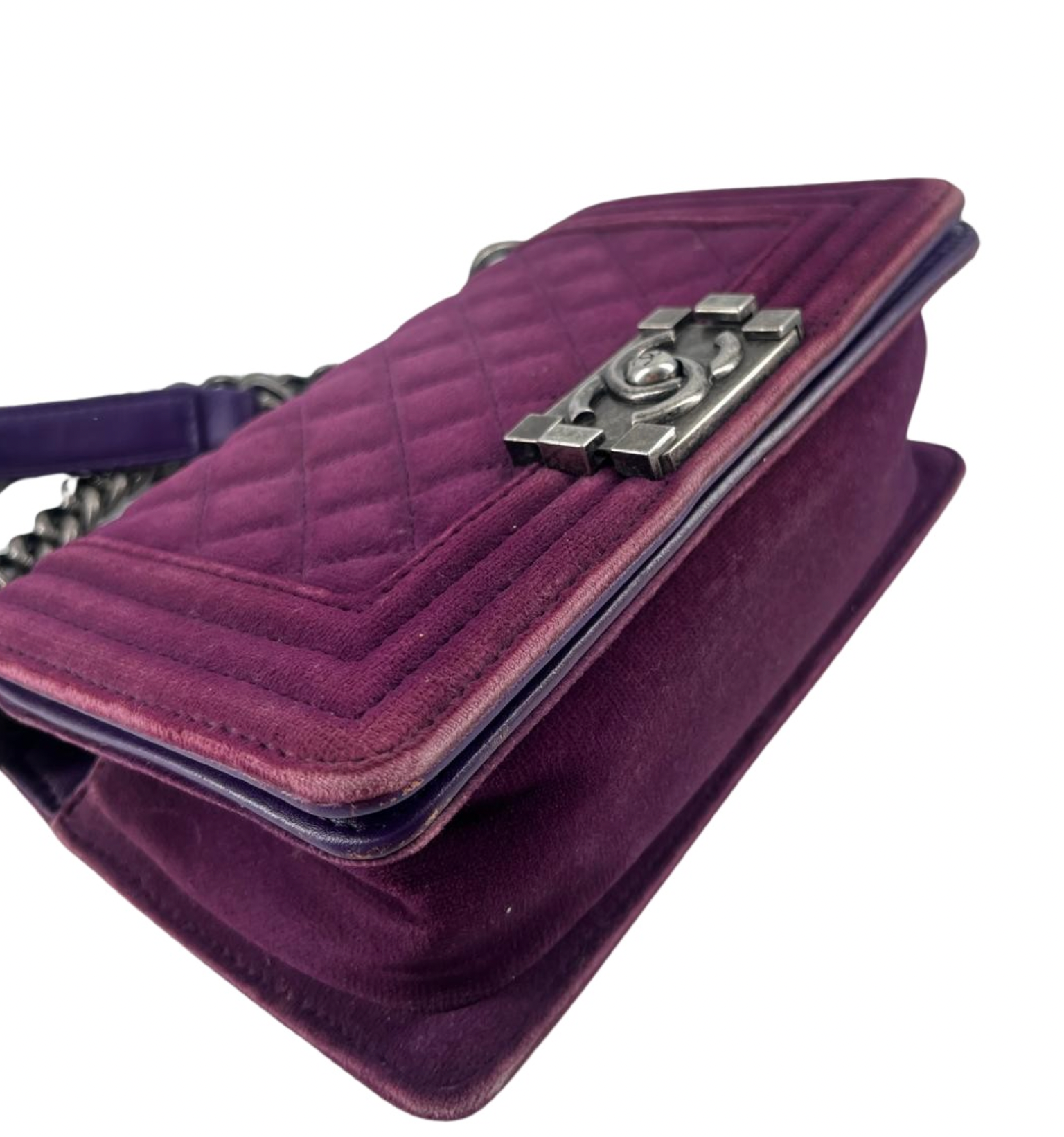 Chanel Plum Velvet Boy Bag