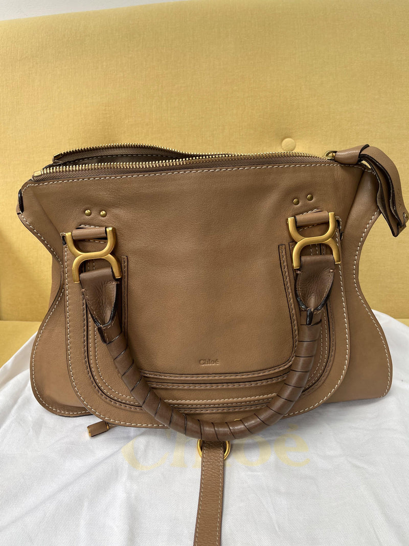 Tan Leather Marcie Bag