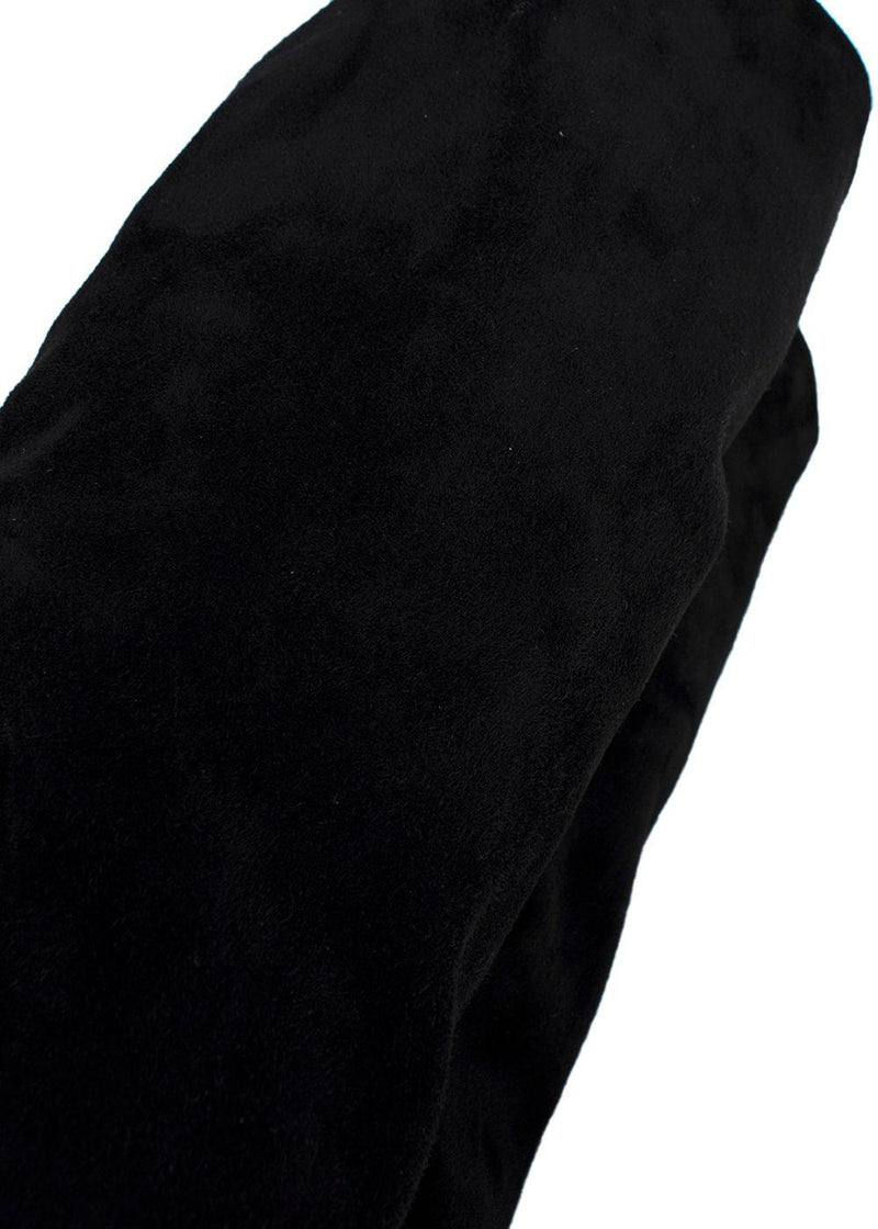 Manolo Blahnik Black Pascalarhi Suede Thigh High Boots