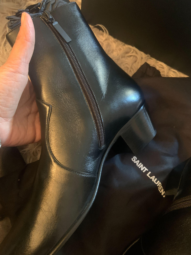 Black Leather Joey 45 Boots