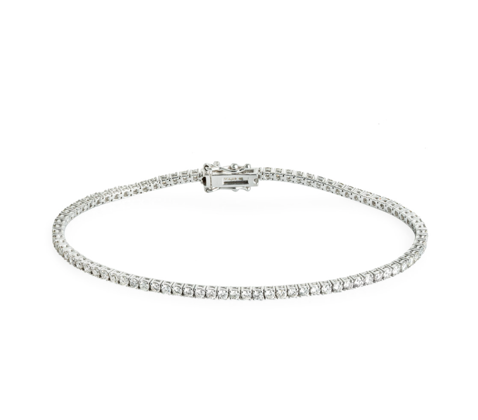 18ct white gold & white diamond Tennis bracelet TDW 2.03ct
