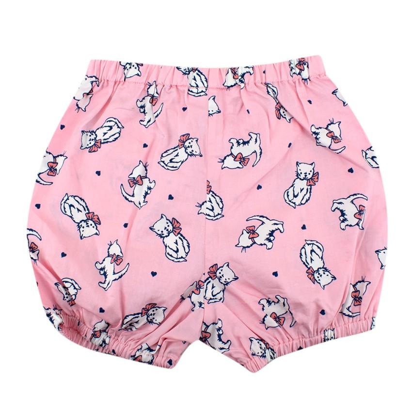 Rachel Riley Pink Cat Pattern Dress and Shorts Two Piece