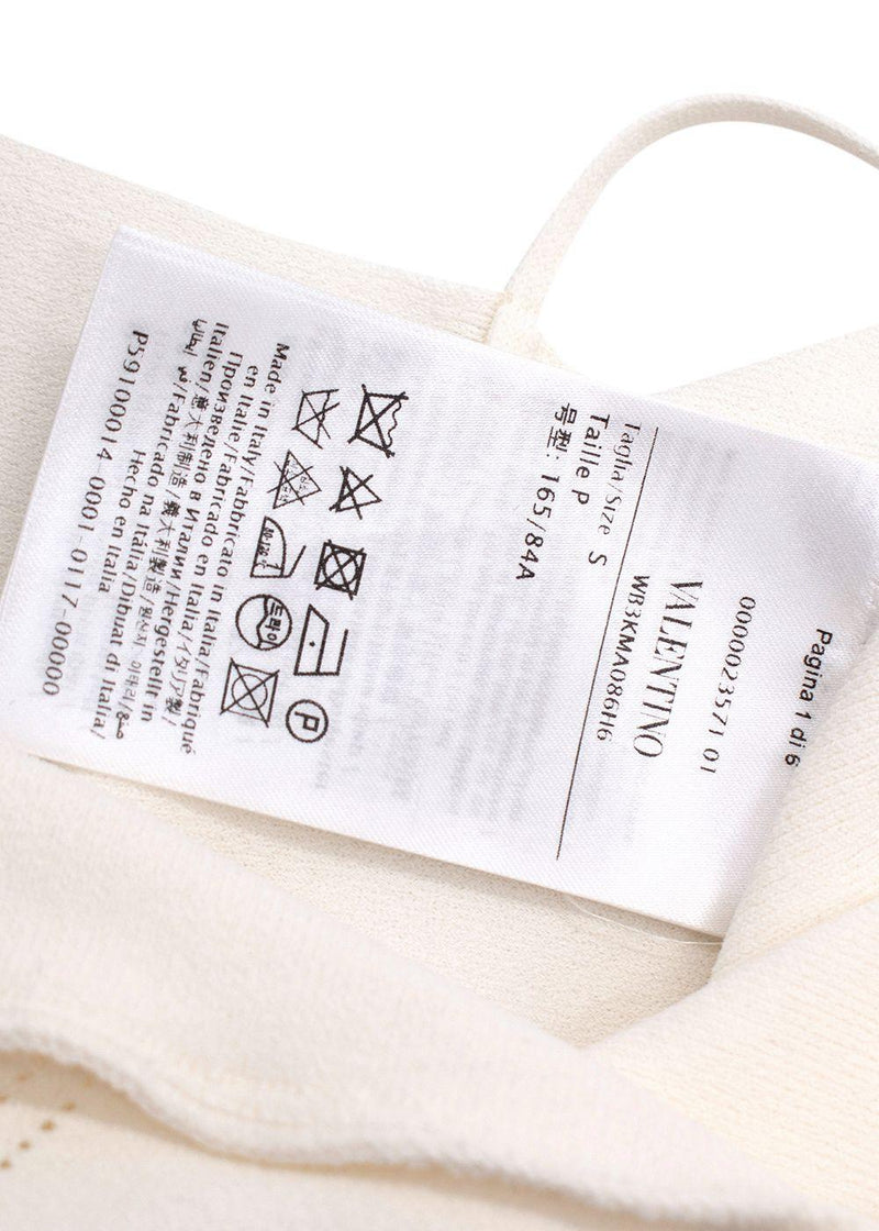 Valentino Fine Knit White Strappy Vest