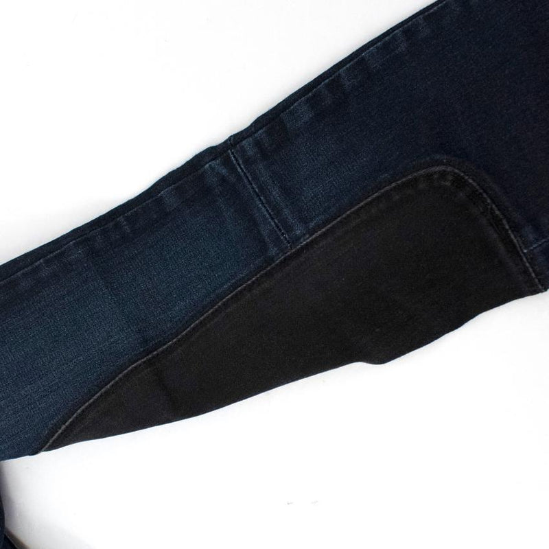 Paige Dark Navy Jeans With Black Patches