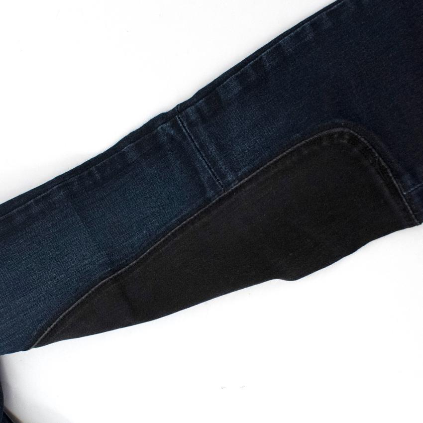 Paige Dark Navy Jeans With Black Patches
