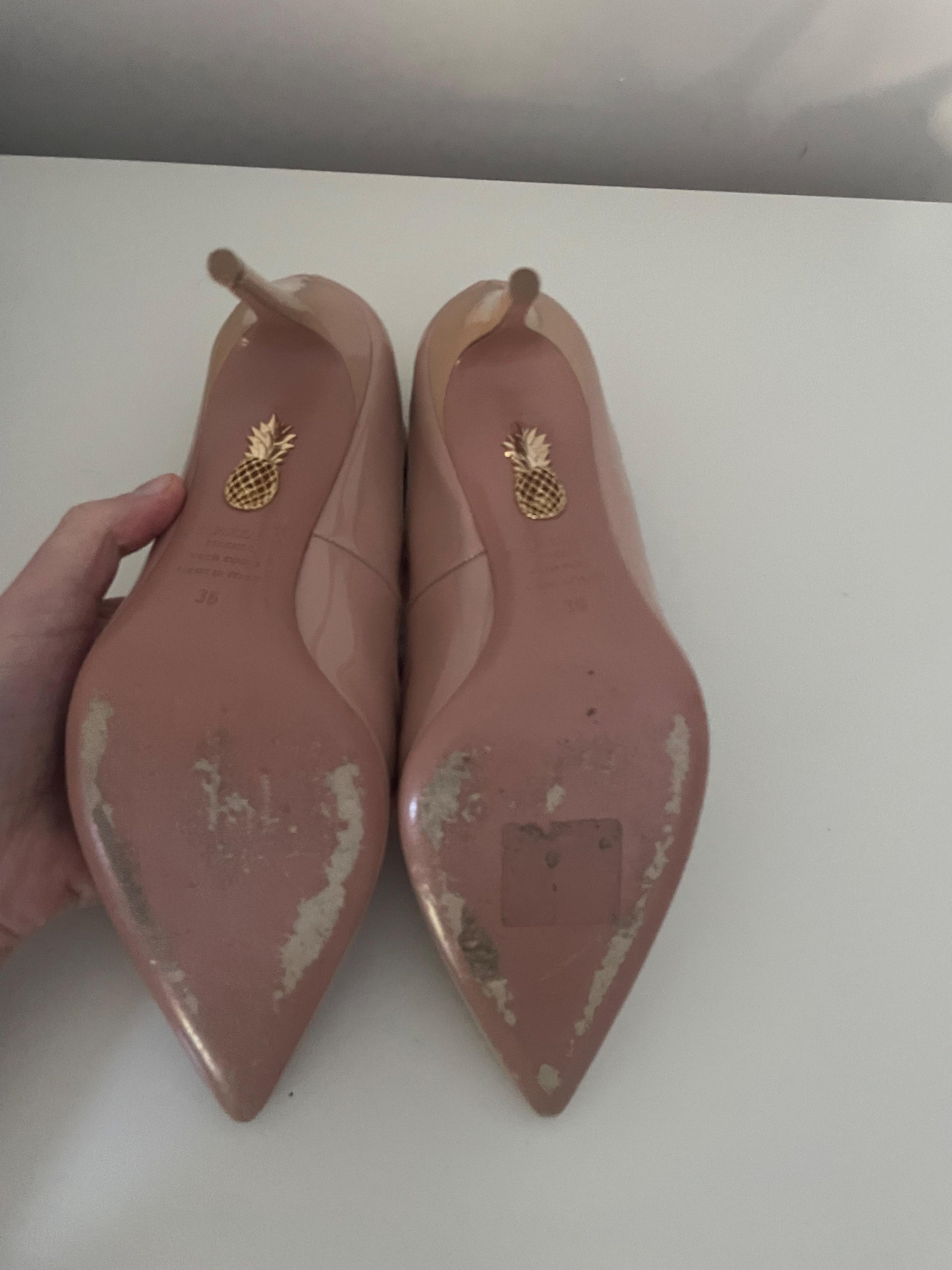Aquazzura Nude Court Heels
