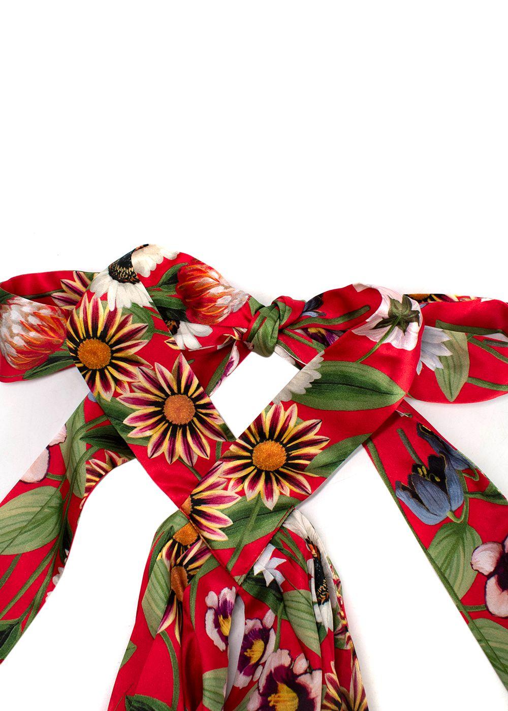 Borgo De Nor Red Silk Mae Maxi Dress