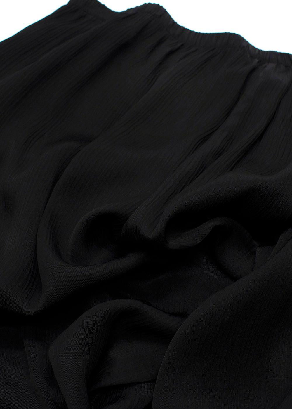 Eileen Fisher Black Pleated Wide Leg Trousers