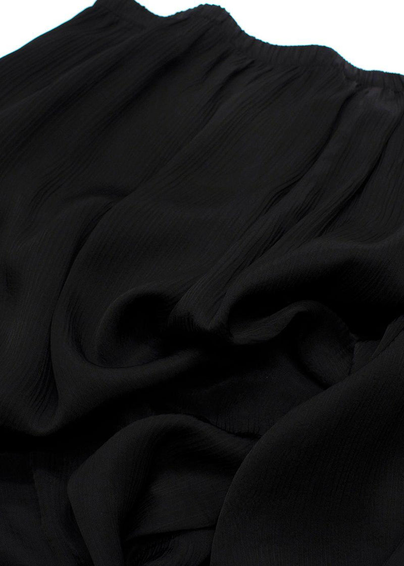 Eileen Fisher Black Pleated Wide Leg Trousers