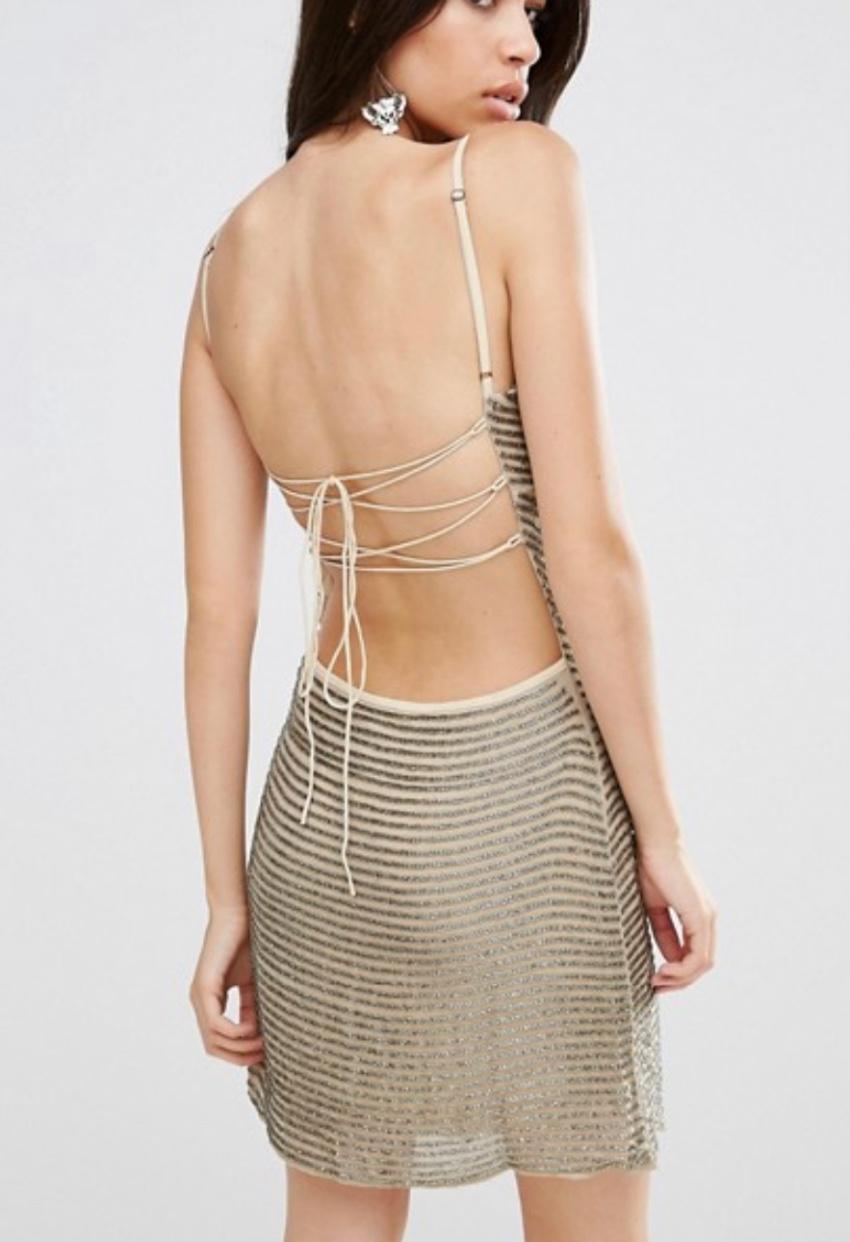 Walter Baker Sequin Striped Mini Dress