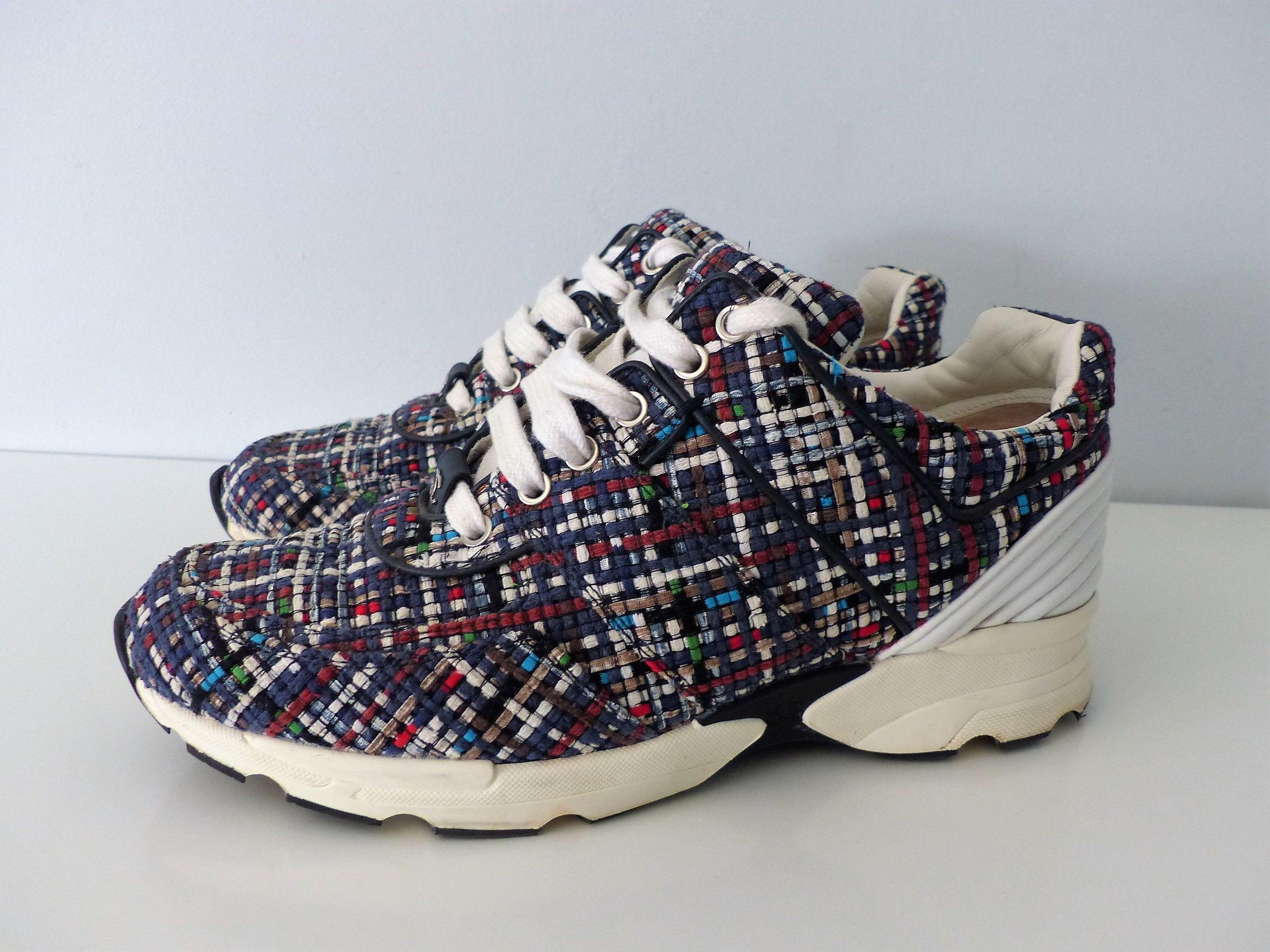 Multicoloured Woven Tweed Sneakers