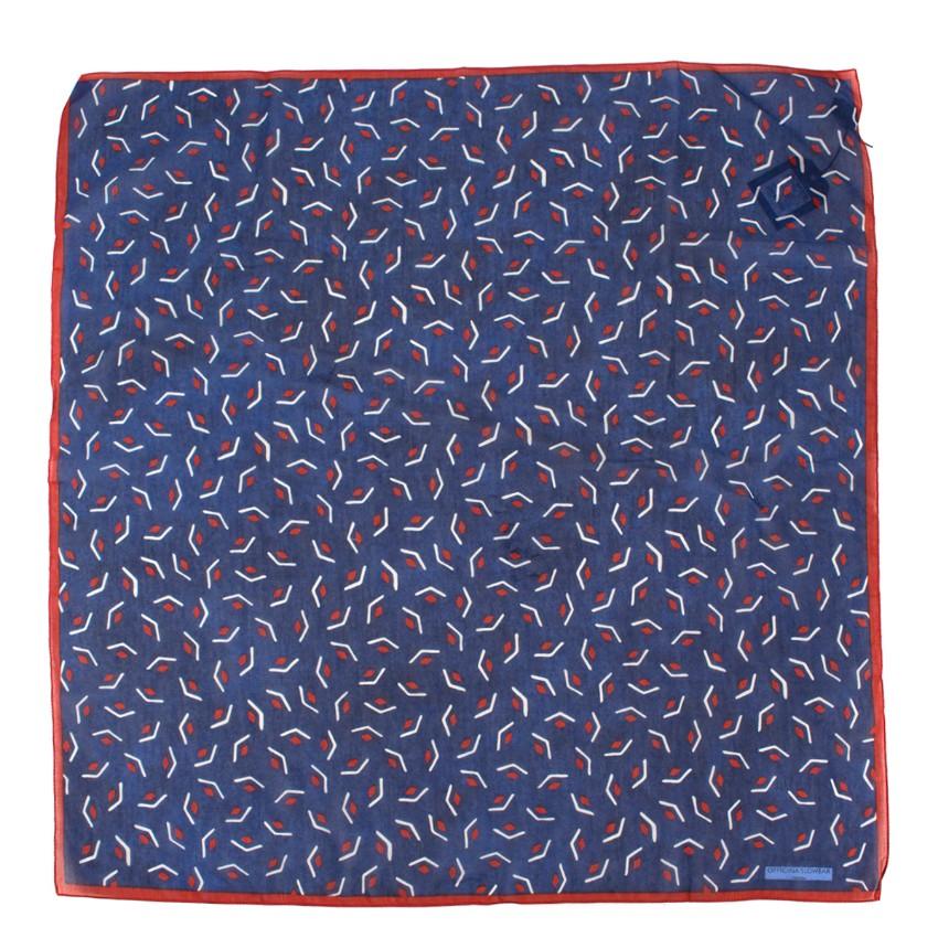 Officina Slowear Clutch Printed Silk Cotton Handkerchief