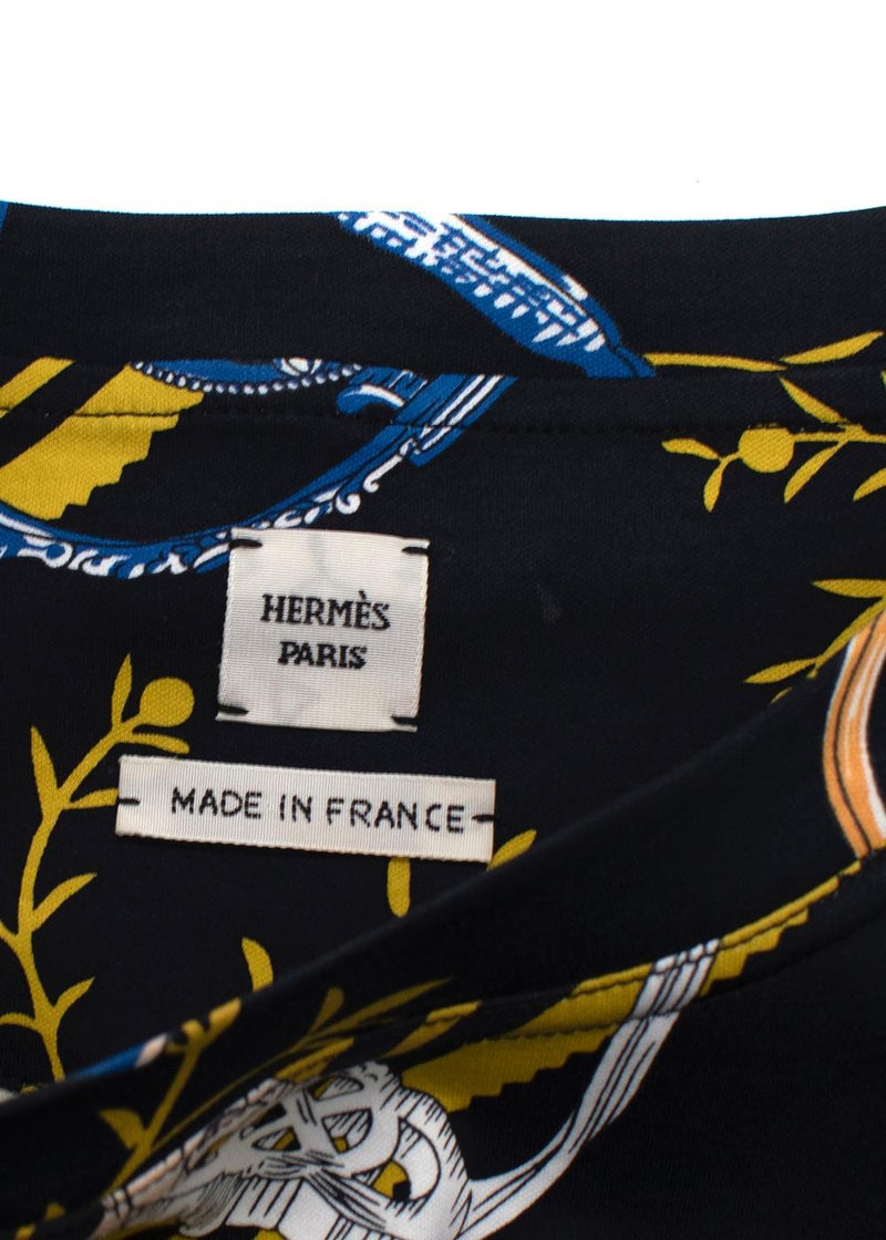 Hermes Bleu Abysse  'Etriers Interlock' Maxi T-Shirt