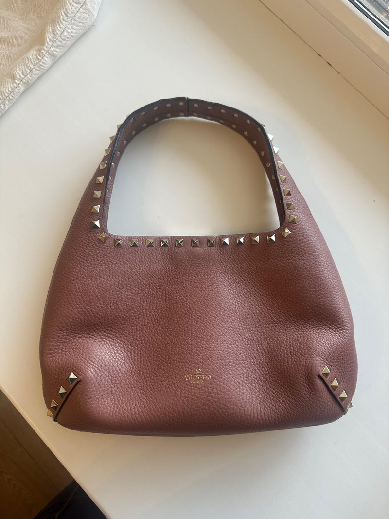 Valentino Pink Rockstud Shoulder  Bag