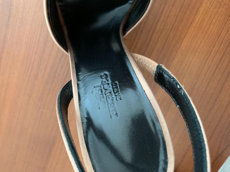 Hermes Satin Pleated Sandals