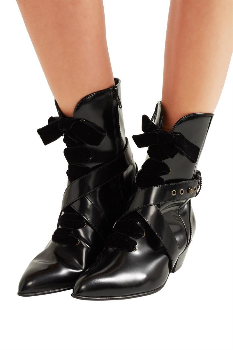PHILOSOPHY DI LORENZO SERAFINI Black Leather Ankle Boots