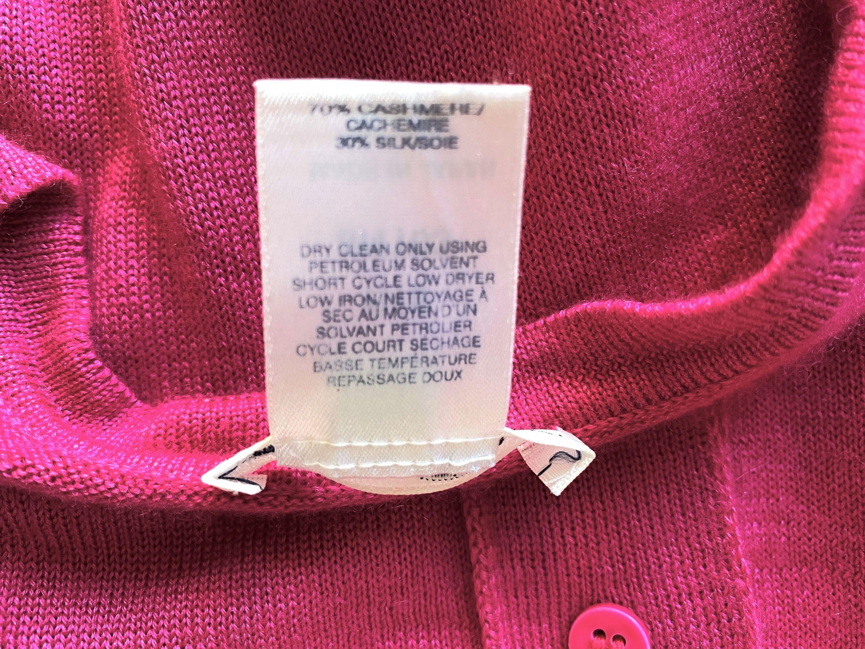 Pink Silk-Cashmere Cropped Fine Knit Cardigan