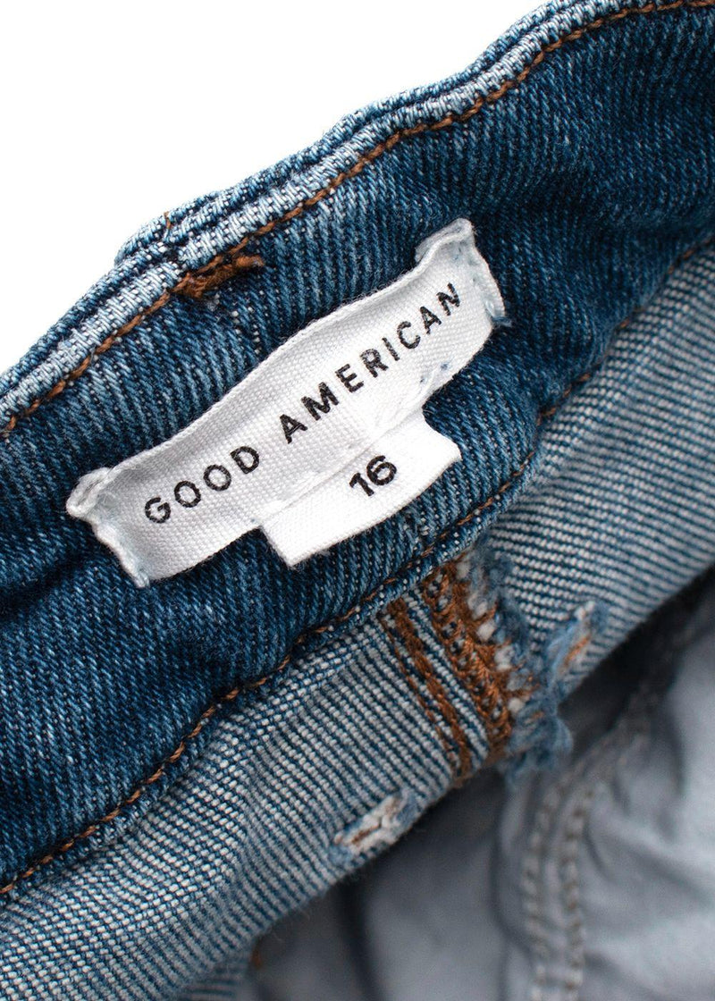 Good American Blue Bootleg Jeans