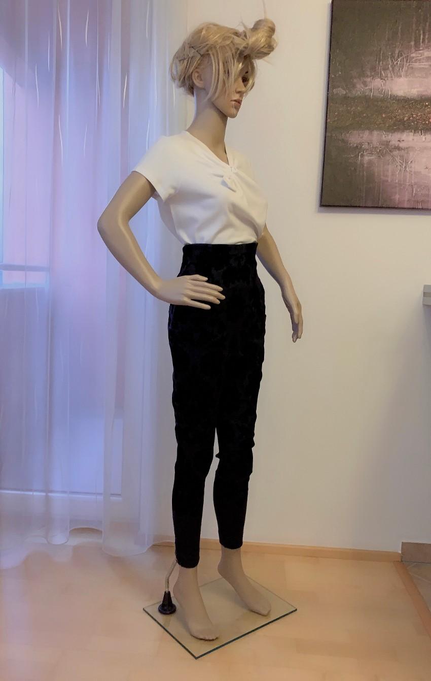 Toga Flocked Velvet Skinny Pants