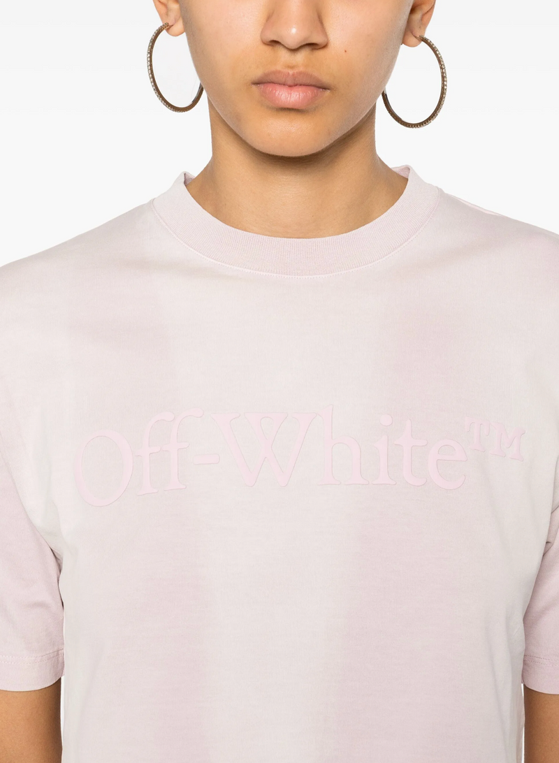 Off-White Rubberised-Logo Cropped T-shirt