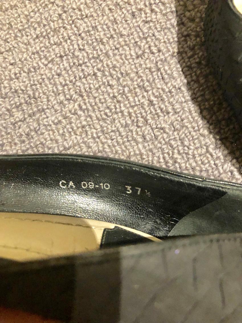 Christian Dior Black Embossed Leather Pumps