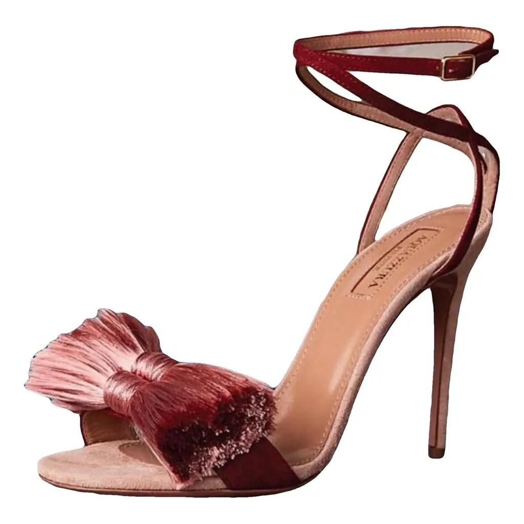 Aquazurra Heeled  Lotus Blossom Sandals
