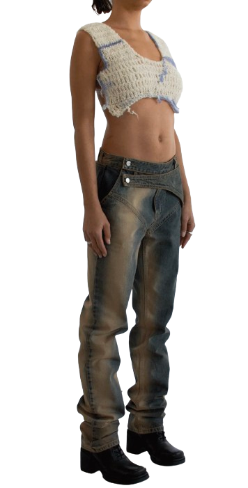 604Service Double Layer Jeans