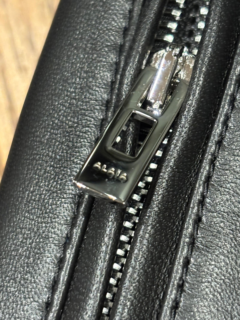 Alaia Black Leather Peplum Jacket